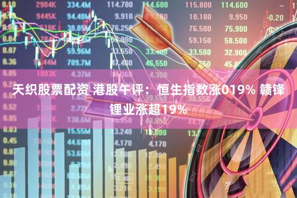 天织股票配资 港股午评：恒生指数涨019% 赣锋锂业涨超19%